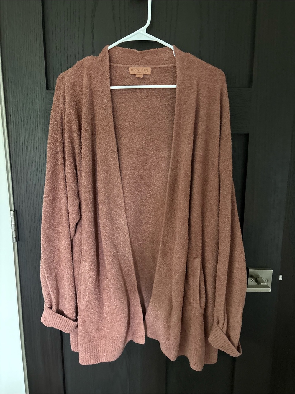 Barefoot Dreams CozyChic blanket wrap in dusty rose